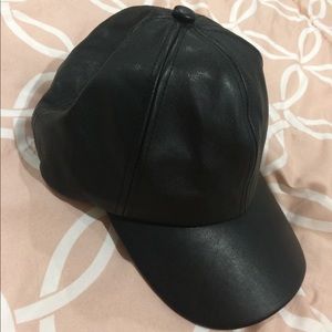 Faux Leather Hat